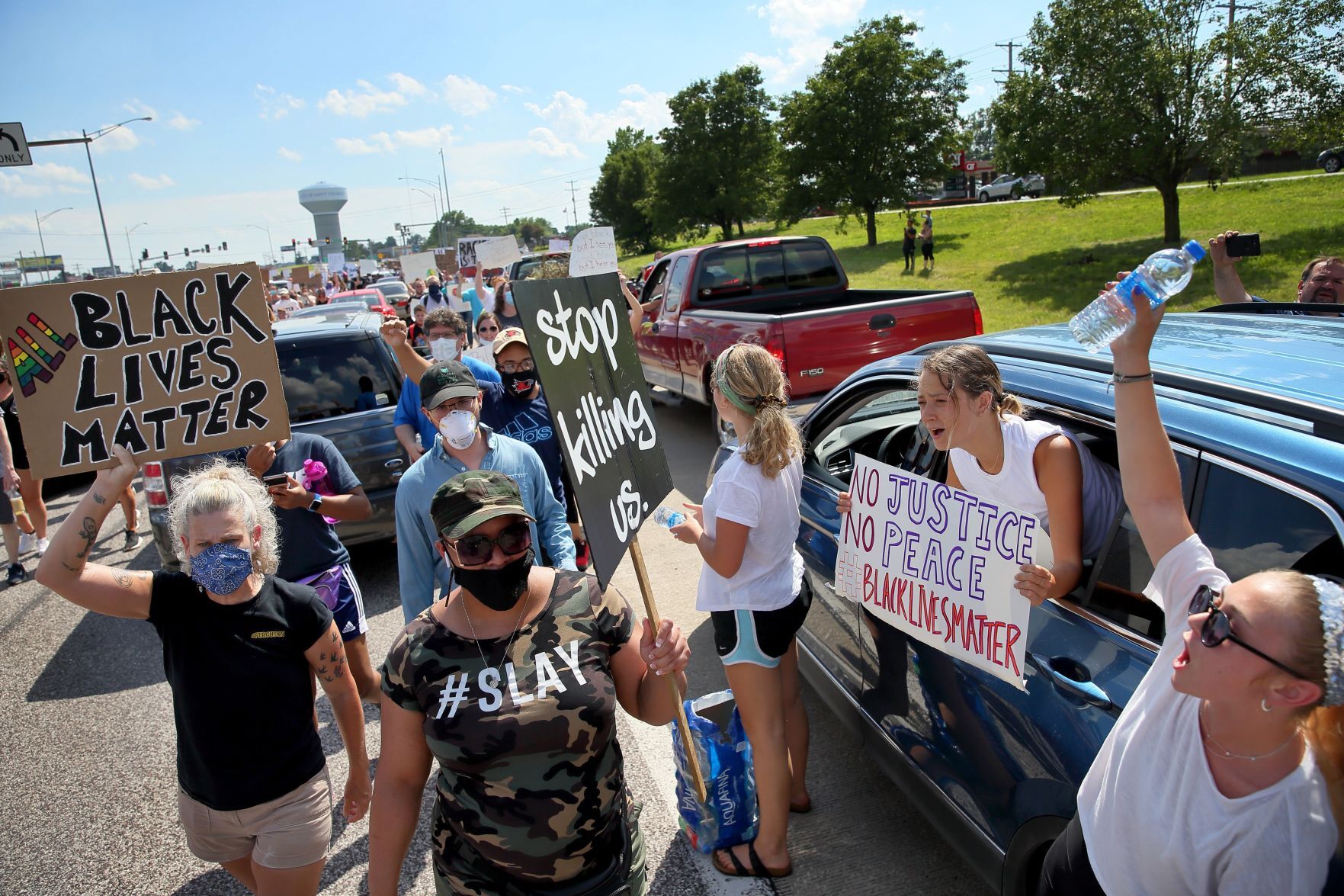 Protest march for George Floyd in St. Charles